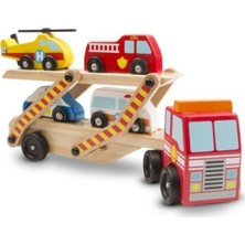 Melissa&Doug Melissa And Doug Ahşap Acil Yardım Araçları Taşıyıcı Tır