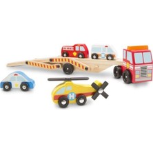 Melissa&Doug Melissa And Doug Ahşap Acil Yardım Araçları Taşıyıcı Tır