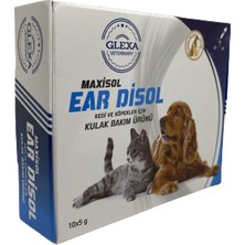 Glexa Maxisol Ear Disol 10X5 gr Kedi ve Köpekler Için Kulak Bakım Ürünü