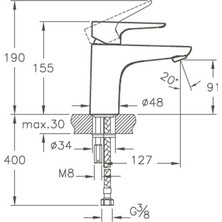 Artema X-Line Lavabo Bataryası A42321