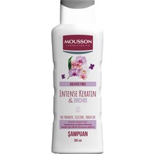 Mousson Yoğun Keratin & Orkide Içeren Renk Koruyucu ve Yıpranmayı Onaran Saç Bakım Şampuanı 385 ml