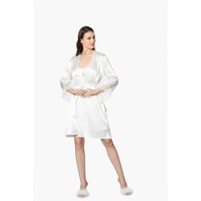 Pierre Cardin 6'lı 6040 Ekru Kısa Gecelik Sabahlık Takımı