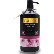 Naturix Organik Japon Kirazı Duş Jeli 2'li 1000 ml Paraben Fosfat Içermez Büyük Boy Nemlendirici Duş Jeli