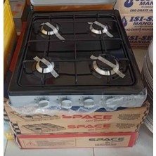 Taha Space Set Üstü 4 Gözlü Ocak Lpg Tüp Uyumlu Gri