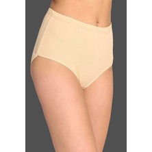 Tutku Bulut Fashion 0922 Tutku Kadın Ten 6'lı Paket Pamuklu Ribana Bato Külot