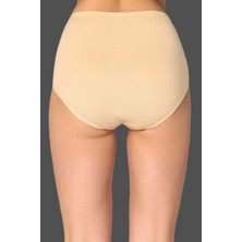 Tutku Bulut Fashion 0922 Tutku Kadın Ten 6'lı Paket Pamuklu Ribana Bato Külot