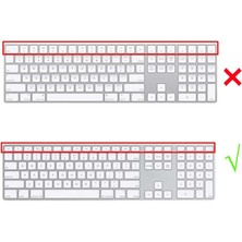 McStorey Apple Magic Keyboard Uyumlu Klavye Koruyucu A1243 USB Kablolu UK-US İngilizce-Türkçe Baskı