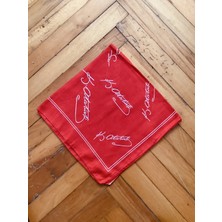 Rupen Kraft %100 Pamuklu Atatürk Imzalı Bandana Renkli Bandana Atatürklü Bandana