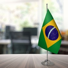 Özgüvenal Brezilya Masa Bayrağı Direksiz 15 x 22,5 cm