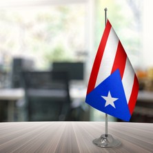 Özgüvenal Porto Riko Masa Bayrağı Direksiz 15 x 22,5 cm