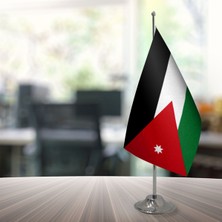 Özgüvenal Ürdün Masa Bayrağı Direksiz 15 x 22,5 cm