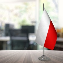 Özgüvenal Polonya Masa Bayrağı Direksiz 15 x 22,5 cm