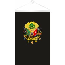 Özgüvenal Dörtgen Tuğra Flama 25 x 35 cm