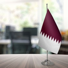Özgüvenal Katar Masa Bayrağı Direksiz 15 x 22,5 cm