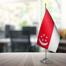 Özgüvenal Singapur Masa Bayrağı Direksiz 15 x 22,5 cm