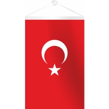 Özgüvenal Dörtgen Ay Yıldız Flama 25 x 35 cm