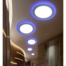 Ucuz Geldi Çift Renkli LED Panel 3+3 Watt - 10 Cm Mavi-Beyaz Hero İki Renkli Tavan Spot Lambası