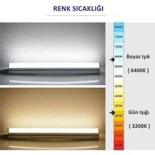 Ucuz Geldi Mutfak Tezgah Işığı Cata LED Bant Armatür 8W 57,5 cm 6400K Beyaz Işık 220V Mutfak Led Işık