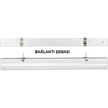 Ucuz Geldi Mutfak Tezgah Işığı Cata LED Bant Armatür 8W 57,5 cm 6400K Beyaz Işık 220V Mutfak Led Işık