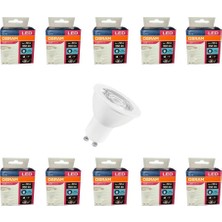 Osram LED Value 5W = 50W GU10 LED Ampul 10 Adet BEYAZ IŞIK 6500K  LED Spot Ampul
