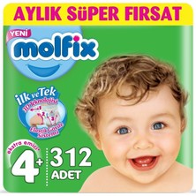 Molfix Bebek Bezi Beden:4+ (9-20KG) Maxi Plus 312 Adet Ekstra Fırsat Pk