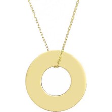 Prenses Pırlanta Kadın 14 Ayar Altın Halka Kolye