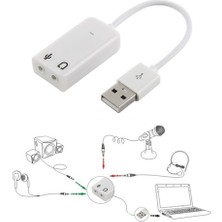 Wozlo 7.1 USB Ses Kartı Kablolu Pc Notebook Mac Uyumlu