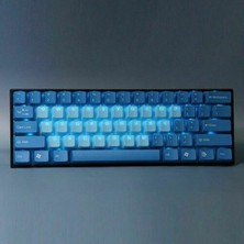 Tai-Hao Rubber Gaming Aydınlatmalı Keycaps Set - 42 Keys Rubberized Doubleshot Key Caps ( Neon Blue )