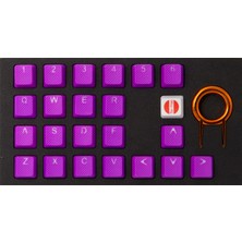 Tai-Hao Rubber Gaming Aydınlatmalı Keycaps Set - 22 Keys Rubberized Doubleshot Key Caps ( Purple Mystery )