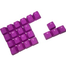 Tai-Hao Rubber Gaming Aydınlatmalı Keycaps Set - 22 Keys Rubberized Doubleshot Key Caps ( Purple Mystery )