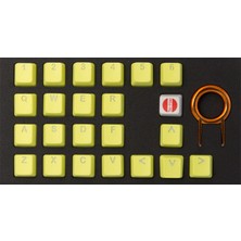 Tai-Hao Rubber Gaming Aydınlatmalı Keycaps Set - 22 Keys Rubberized Doubleshot Key Caps (Zinc Sarı)