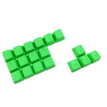 Tai-Hao  Rubber Gaming Aydınlatmalı Keycaps Set - 18 Keys Rubberized Doubleshot Key Caps (Neon Yeşil)