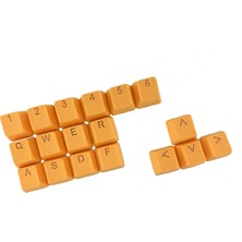 Tai-Hao Rubber Gaming Aydınlatmalı Keycaps Set - 18 Keys Rubberized Doubleshot Key Caps (Neon Orange)