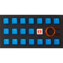 Tai-Hao Rubber Gaming Aydınlatmalı Keycaps Set - 18 Keys Rubberized Doubleshot Key Caps (Sky Blue)