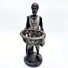 Creart Home Crearthome Hintli Sepetli Adam Dekoratif Biblo 15X38 cm Kermanhome1