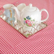 Pötikare Masa Örtüsü Açık Pembe-Beyaz (160X160 Cm)