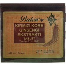 Balen Tahta Kutu Kırmızı Kore Ginseng 600 Mg 120 Tablet 2 Adet