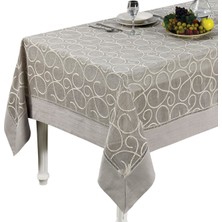 Nazik Home Glory Özel Işlemeli Keten Masa Örtüsü (160 x 260 Cm)