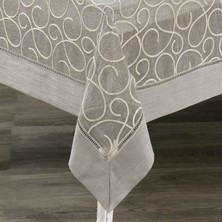 Nazik Home Glory Özel Işlemeli Keten Masa Örtüsü (160 x 260 Cm)