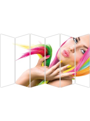 Renkselart Kadın Saç Modeli Kuaför Mdf TABLO-1005 Model-B