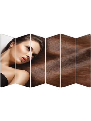 Renkselart Kadın Saç Modeli Kuaför Mdf TABLO-1006 Model-B