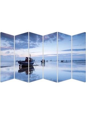 Renkselart Tekne Sahil Deniz Mdf TABLO-1375 Model-B