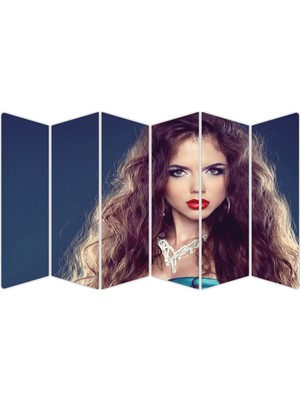 Renkselart Kadın Saç Modeli Kuaför Mdf TABLO-1014 Model-B