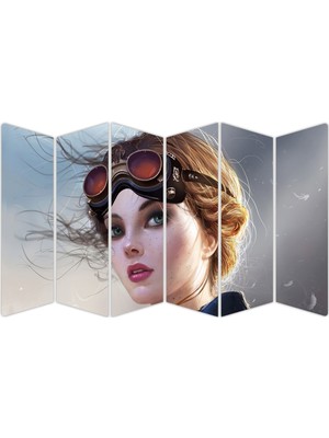 Renkselart Kız Çizim Dijital Art Mdf TABLO-1099 Model-B