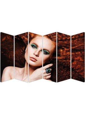 Renkselart Kadın Saç Modeli Kuaför Mdf TABLO-1027 Model-B