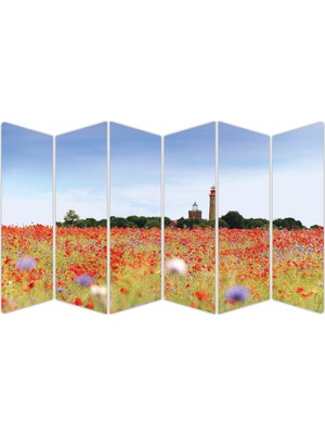 Renkselart Gelincik Çiçeği Fener Mdf TABLO-0812 Model-B