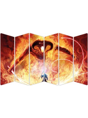 Renkselart Yüzüklerin Efendisi Gandalf Balrog Mdf TABLO-3039 Model-B