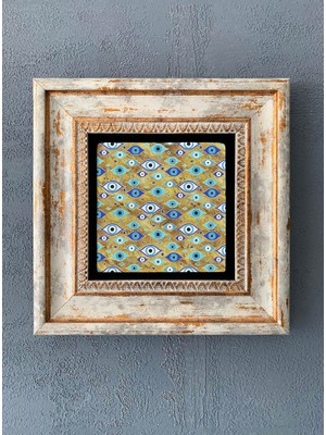 Oscar Stone Decor Çerçeveli Taş Duvar Dekoru 20 x 20 cm CDD-40-1011