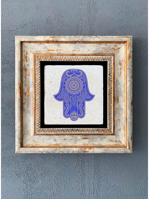 Oscar Stone Decor Çerçeveli Taş Duvar Dekoru 20 x 20 cm CDD-40-1020