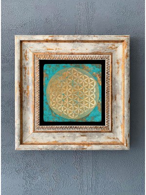 Oscar Stone Decor Çerçeveli Taş Duvar Dekoru 20 x 20 cm CDD-40-1026